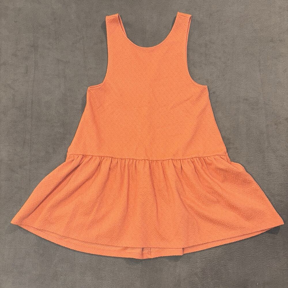 Free People Women's Easy Street Mini Dress Sleeveless Ruffle Hem V-Back Medium